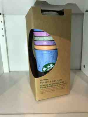 Starbucks Marbled Reusable Hot Cups-6 Cups With 6 Lids-Not Color Changing - RARE - Sold on eBay Nov, 30th 2019 for $24.99