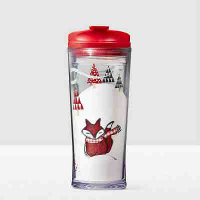 Starbucks Winter Fox Acrylic Tumbler 12 oz - Sold on eBay Nov, 30th 2019 for $21.99