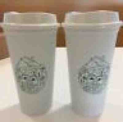 Starbucks Reusable Cups Grande Set Of 2 Earth Day 2018 English/French NEW - Sold on eBay Nov, 30th 2019 for $19.99