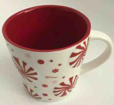 Starbucks 2007 Raised Peppermint Candy Cane coffee cup mug Christmas 16 oz - Sold on eBay Nov, 30th 2019 for $24.95