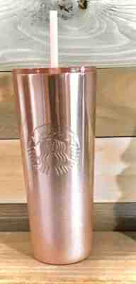 Starbucks 2019 Rose Gold Pink Glitter Stainless Steel Cup Tumbler 24oz Venti?????? - Sold on eBay Nov, 30th 2019 for $36.95
