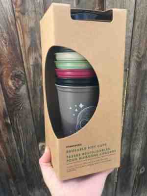 Starbucks 2019 HALLOWEEN 6 Pack Reusable Cups Hot Coffee +Lids Skull Pumpkin NEW - Sold on eBay Nov, 30th 2019 for $22.40