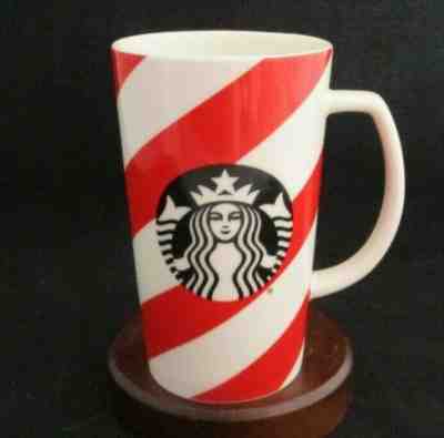 Starbucks 2016 Red White Stripe Candy Cane Tall Mug 16 oz NEW! - Sold on eBay Nov, 30th 2019 for $28.00