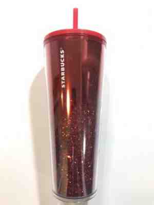 Starbucks Holiday 2019 Cascading Snow Glitter Red Tumbler 24oz New Free Shipping - Sold on eBay Nov, 30th 2019 for $31.99