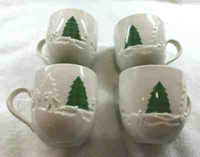 4 Starbucks Christmas Holiday 2006 Coffee Mug Raised Christmas Tree NEW - Sold on eBay Nov, 30th 2019 for $35.99