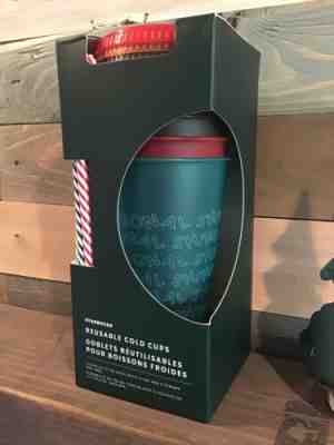 Starbucks Holiday 2019 Reusable Cold Cups 24oz 5 pack   - Sold on eBay Nov, 30th 2019 for $18.99