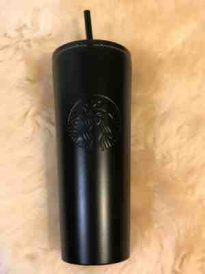 2018 Starbucks Matte Black Cold Cup Siren Stainless Steel Venti 28 oz With Straw - Sold on eBay Nov, 30th 2019 for $29.99