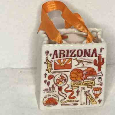 NEW Starbucks "Been There Series"  2019 Arizona Ceramic Tote Ornament - Sold on eBay Nov, 30th 2019 for $19.50