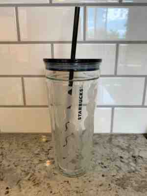 2017 Starbucks Clear Glass Cable Knit Double Wall Cold Cup VENTI 20 oz  - Sold on eBay Nov, 30th 2019 for $39.99