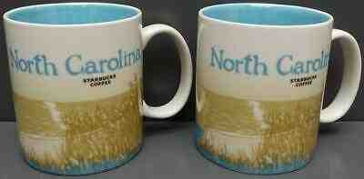 Set of 2 Starbucks 2009 North Carolina Collector Series 16oz Coffee Mugs - Sold on eBay Dec, 1st 2019 for $49.99