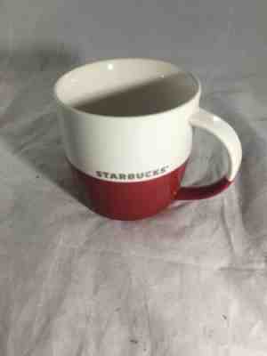 2011 Starbucks Coffee Mug Cup Red & White Silver Logo Bone China 16 oz  - Sold on eBay Dec, 1st 2019 for $15.99
