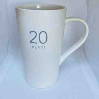 STARBUCKS 20 Venti Large Ceramic Mug Matte White & Grey 20 oz. 6" 2011 - Sold on eBay Dec, 1st 2019 for $18.70