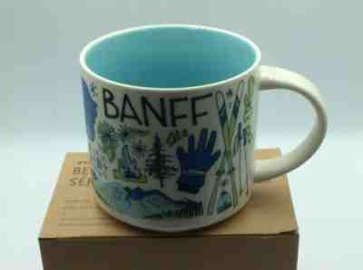 Starbucks Banff Alberta Canada 2018 Been There Series 14oz Coffee Mug w Bear Ski - Sold on eBay Dec, 1st 2019 for $45.00