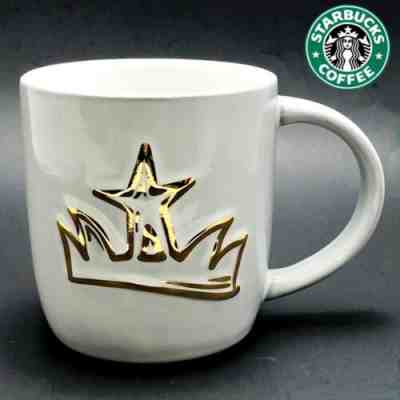 EUC Starbucks Anniversary Collectable Gold Siren Crown 2016 Coffee Mug Cup - Sold on eBay Dec, 1st 2019 for $21.99