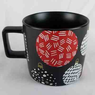 STARBUCKS Holiday Christmas Mug 2016, Matte Black Ball Ornaments 14oz NEW - Sold on eBay Dec, 1st 2019 for $29.77
