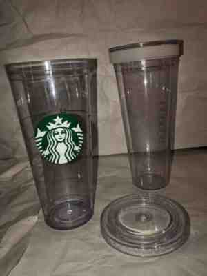 2011 Starbucks Plastic Double Wall Cold Cup Tumbler Christmas Trenta Vintage