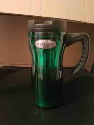 Starbucks 2002  Barista Jade Green Lucy Plastic Travel Tumbler W/Handle 16oz NWT - Sold on eBay Dec, 1st 2019 for $15.99