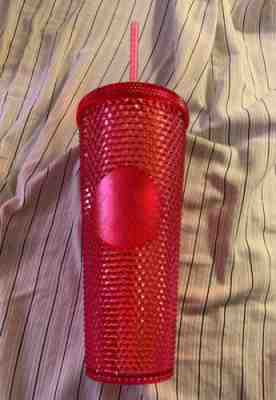 STARBUCKS HOT PINK Neon Holidays 2019 Cold Cup Tumbler Studded 24 oz - Sold on eBay Dec, 1st 2019 for $26.00