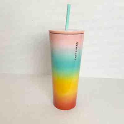 Starbucks NEW Stainless Steel Rainbow Ombré Venti Tumbler 24oz Summer 2019 Pride - Sold on eBay Dec, 1st 2019 for $39.99