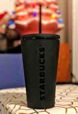Starbucks Black Matte 2019 Holiday Tumbler Brand New Grande Logo 16oz Christmas - Sold on eBay Dec, 1st 2019 for $27.00