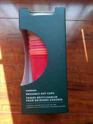 NEW Starbucks 2019 Fall Winter Holiday Christmas REUSABLE HOT CUPS  6 pack - Sold on eBay Dec, 1st 2019 for $23.00