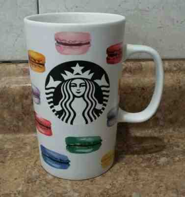 NIB Starbucks Coffee Cup 2015 Dot Collection French MACARONS Rainbow Mug 16oz - Sold on eBay Dec, 1st 2019 for $43.00