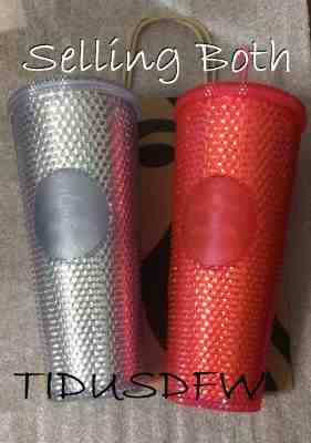 2 Starbucks Holiday 2019 Venti Studded Tumblers Cups Platinum Neon Pink IN HAND - Sold on eBay Dec, 2nd 2019 for $79.99