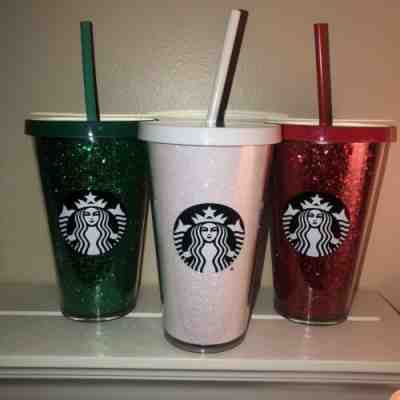 Starbucks 2018 Holiday Glitter Tumbler- Lot Of 3 - Sold on eBay Dec, 2nd 2019 for $50.00