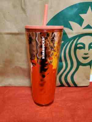 New Starbucks 2019 Holiday Shiny Rose Gold Pink 24 oz Cold Cup Straw Tumbler - Sold on eBay Dec, 1st 2019 for $29.99