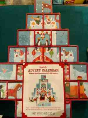 2007 Starbucks Christmas Tree Advent Calendar Reversible Gift Drawers Used Empty - Sold on eBay Dec, 1st 2019 for $29.95