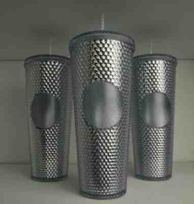 Starbucks 2019 BLING PLATINUM Studded Tumbler Venti 24oz Holiday ON HAND! - Sold on eBay Dec, 1st 2019 for $29.00
