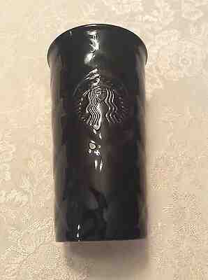Starbucks Black Quilted Ceramic Tumbler Mug Siren 10 Oz Red Lid New HTF - Sold on eBay Dec, 4th 2019 for $39.99