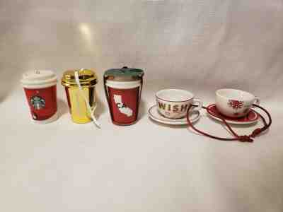 Starbucks To Go Cup Ornaments Lot Of 5 Different Ornaments - Sold on eBay Dec, 3rd 2019 for $23.99