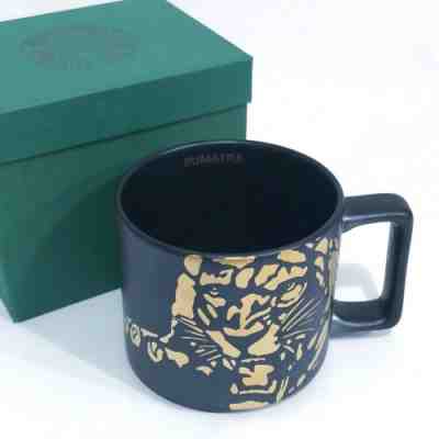 Starbucks Sumatra Tiger Black Gold Coffee Cup Mug 14 Oz Holiday 2016 New in Box - Sold on eBay Dec, 3rd 2019 for $21.95