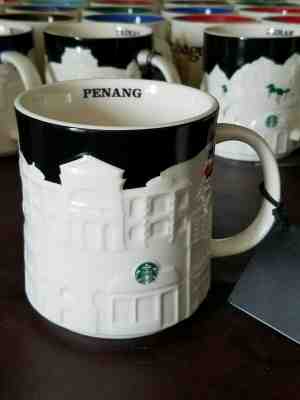 rare mugs Starbucks 2013 PENANG Skyline City Relief Collector Series 16oz w/SKU