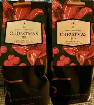 NEW Starbucks Reserve Coffee Beans CHRISTMAS 2019 Two Small Lot 8.8oz Bags SIB - Sold on eBay Dec, 3rd 2019 for $56.00