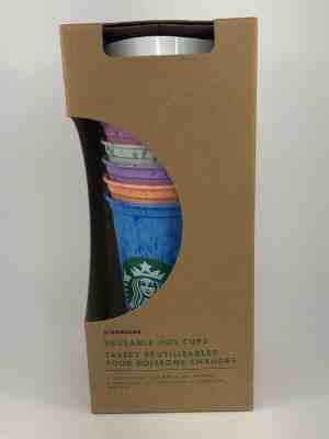 Starbucks Reusable Marble Hot Cup Collection Pack of 6 Summer 2019 - Sold on eBay Dec, 3rd 2019 for $22.00