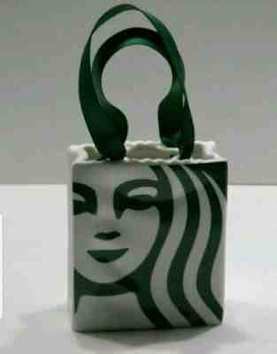NEW Starbucks Christmas Ornament  Ceramic Tote Bag ** 2019 ** FREE SHIPPING ** - Sold on eBay Dec, 3rd 2019 for $17.10