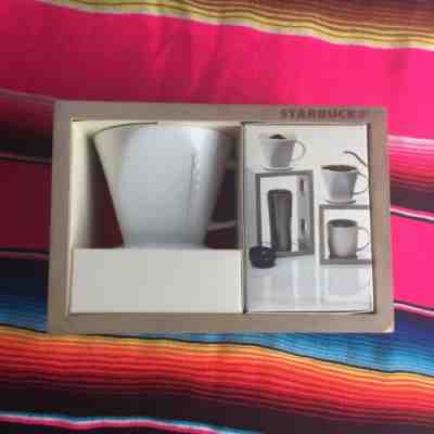 Starbucks Barista Wood Stand w/ Pour Over Ceramic Brewing System- Dark Wood - Sold on eBay Dec, 3rd 2019 for $52.00