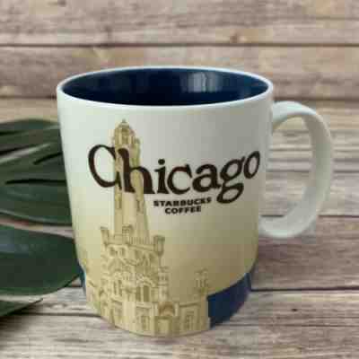Starbucks City Collector Series Chicago Coffee Mug Blue White 2009 Large - Sold on eBay Dec, 3rd 2019 for $17.59
