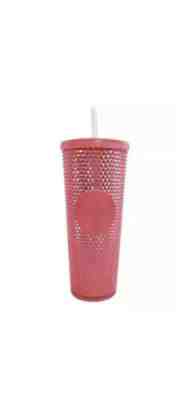 STARBUCKS Neon Pink Studded Cold Cup Tumbler WINTER HOLIDAY 2019 24 oz - Sold on eBay Dec, 3rd 2019 for $29.00