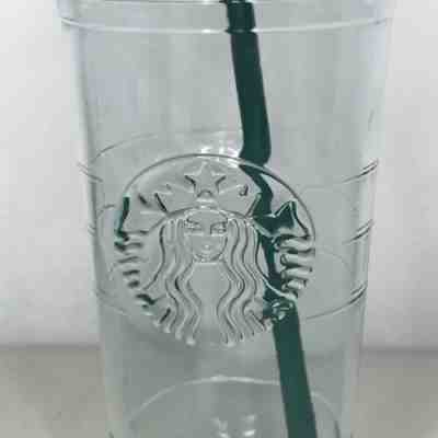 Starbucks Recycled Glass 20 oz Venti Cold Cup Tumbler w/ Lid Iced Coffee Spain - Sold on eBay Dec, 3rd 2019 for $55.00