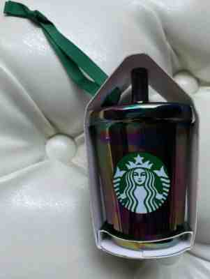 NEW Starbucks Black Luster Ceramic Holiday Tree Ornament 2019 Iridescent - Sold on eBay Dec, 3rd 2019 for $15.00