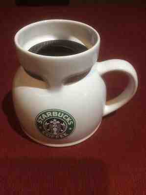 STARBUCKS Classic White Ceramic Chubby Travel Mug Desktop Cup - Sold on eBay Dec, 3rd 2019 for $39.99