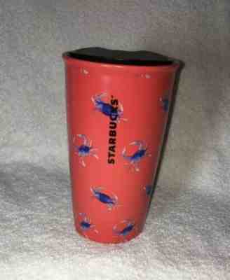 Starbucks Limited Ed Orange Ceramic Maryland Blue Crab Mug Traveler Tumbler . - Sold on eBay Dec, 3rd 2019 for $49.99