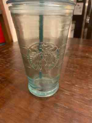 Starbucks Siren Mermaid Reusable Recycled Glass Cold Cup Tumbler Grande 16 oz - Sold on eBay Dec, 3rd 2019 for $15.00