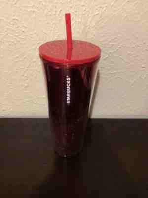 Starbucks 2019 - Red Confetti Cascading Glitter Venti Cold Cup Tumbler - New - Sold on eBay Dec, 3rd 2019 for $18.99