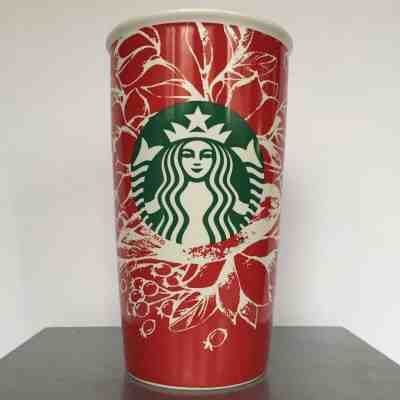 Starbucks Double Wall Ceramic Traveler Coffee Tumbler 12oz Vintage Mermaid Logo - Sold on eBay Dec, 3rd 2019 for $20.89
