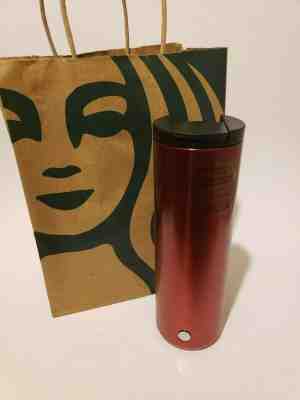 New Starbucks 2019 Christmas Vacuum Insulated Stainless Steel Shiny Red Tumbler - Sold on eBay Dec, 3rd 2019 for $20.00