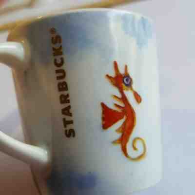 2015 Starbucks Siren Mermaid in Water Seashore  3 oz Mini Mug Cup Shot Espresso  - Sold on eBay Dec, 3rd 2019 for $16.20